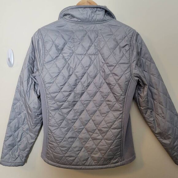 LL Bean Womens Grey Quilted Puffer Jacket Petite XS - Picture 6 of 6